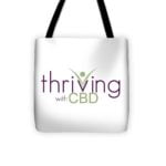 Thriving with CBD logo on tote bag