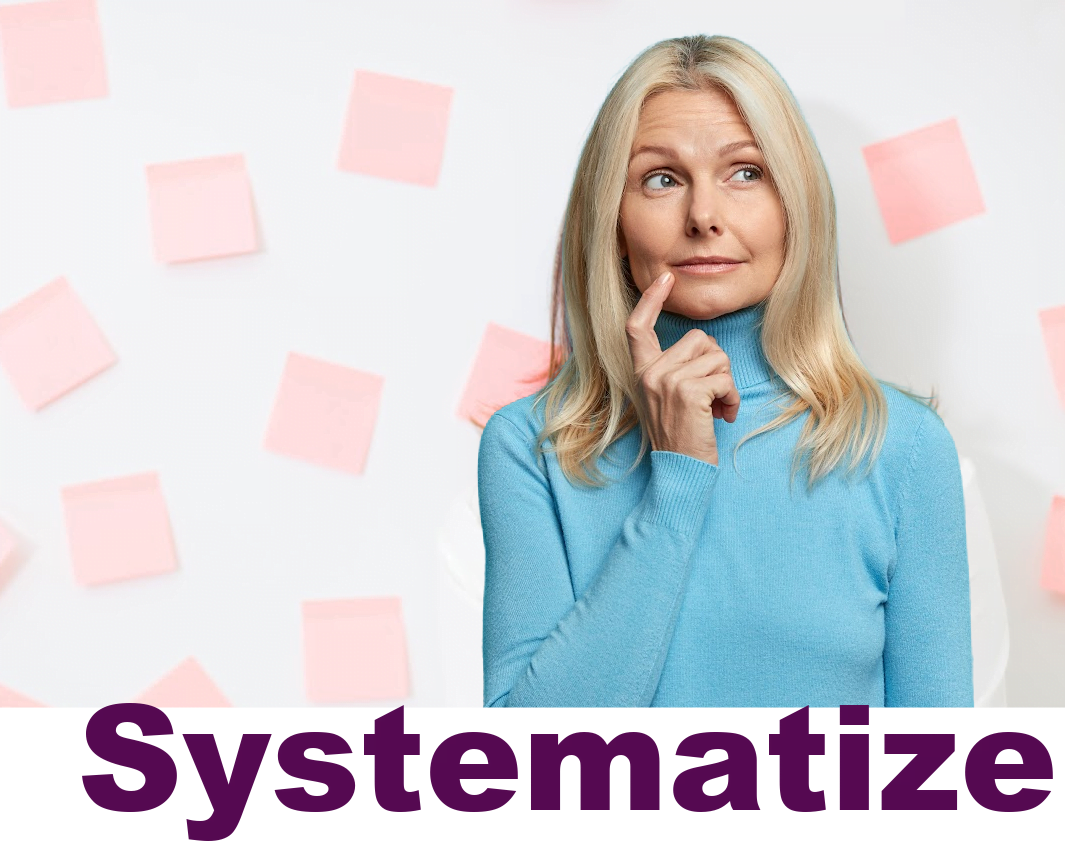 woman systematize